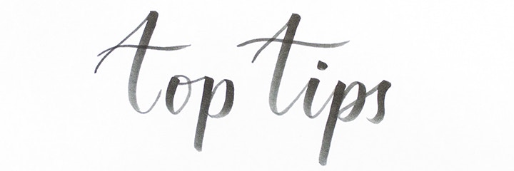 our top tips for brush lettering