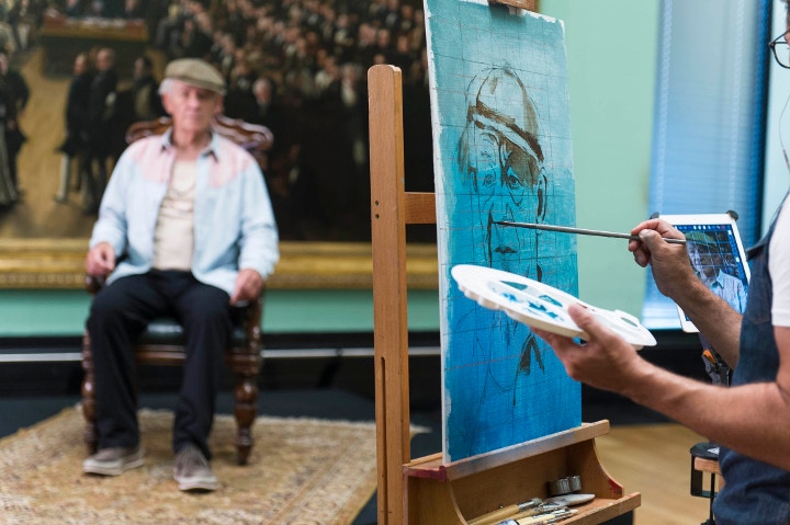 Christian Hook painting Ian McKellen